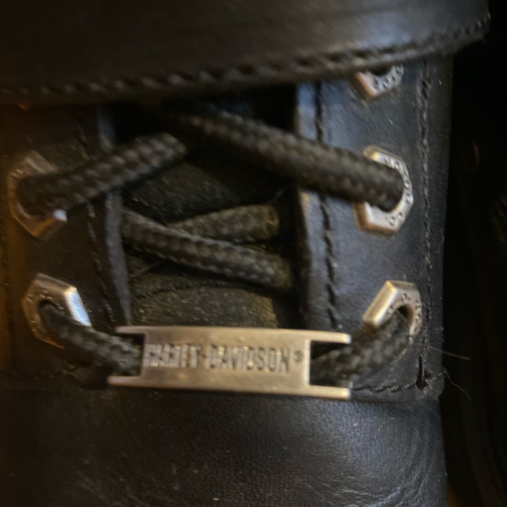 Harley Davidson steel toe lace up ankle boots - Picture 2 of 7